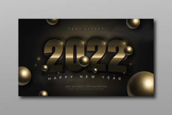Elevate Your 2022 Greetings with Professional Editable Text Effects
