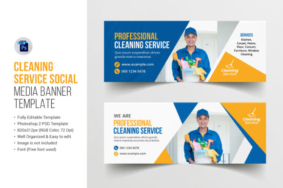 Elevate Your Brand with a Cleaning Service Facebook Cover Template