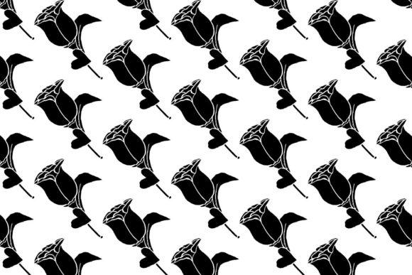 Elevating Brand Identity with Rose Hand-drawn Pattern and Silhouettes