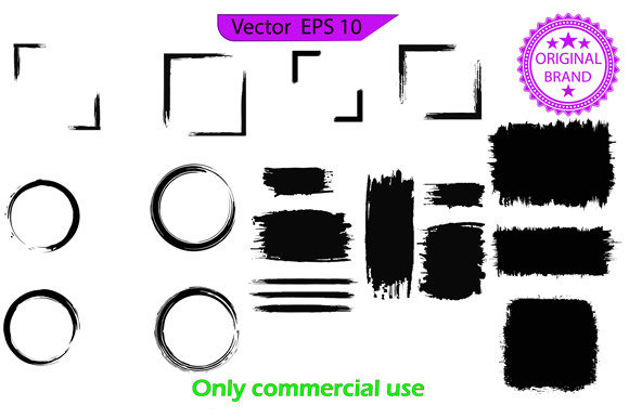 Elevating Digital Design with the Frame and Border Brush Strokes Bundle