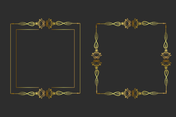 Elevating Your Designs with Luxury Golden Border Set Art