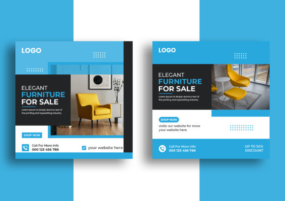 Mastering Visual Engagement with a Furniture Social Media Post Template