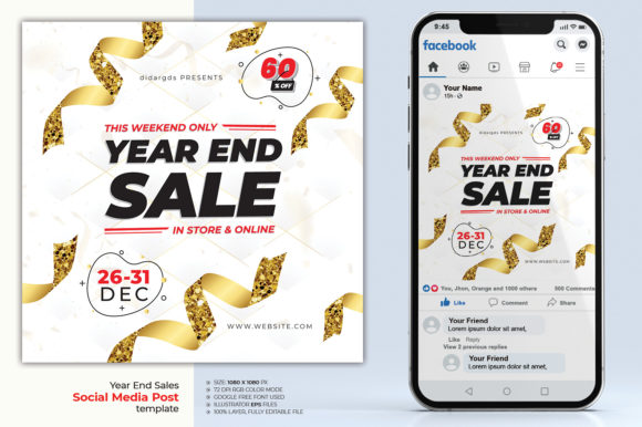 Maximizing Your Holiday Revenue with a Professional Year End Sales Social Media Post